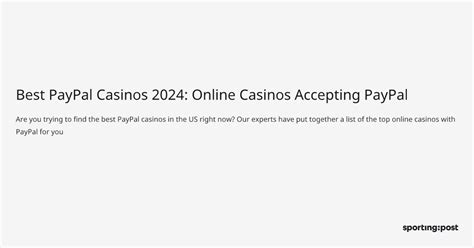PayPal Casinos: US Online Casinos That Accept PayPal (2024).